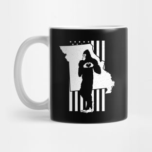 Missouri Bigfoot American Flag Mug